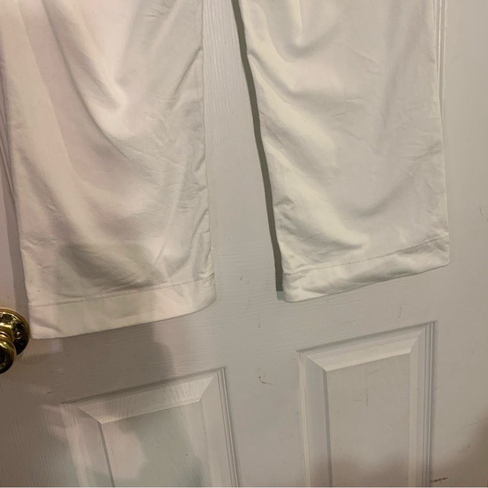 J Crew White Paper Jeans Womens Size 27 US 4 White Wide Leg Belted Elastic Waist - Picture 8 of 12